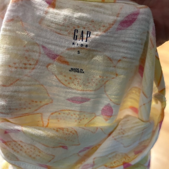 Gap Lemons Short Sleeve Tee Yellow White Pink Size S - Picture 3 of 3